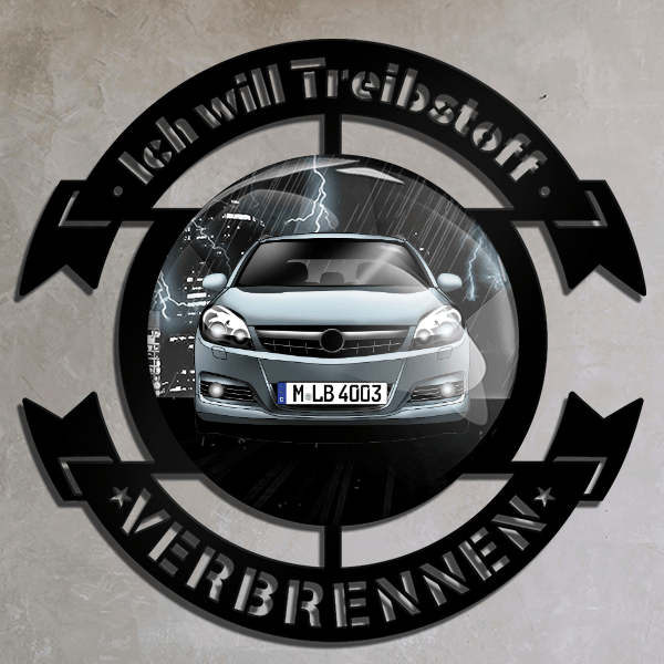 Vectra Caravan Wand Dekoration personalisiert mit deinem Auto u. Kennzeichen!