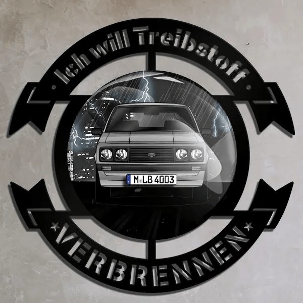 Escort RS 2000 Wand Dekoration personalisiert mit deinem Auto u. Kennzeichen!