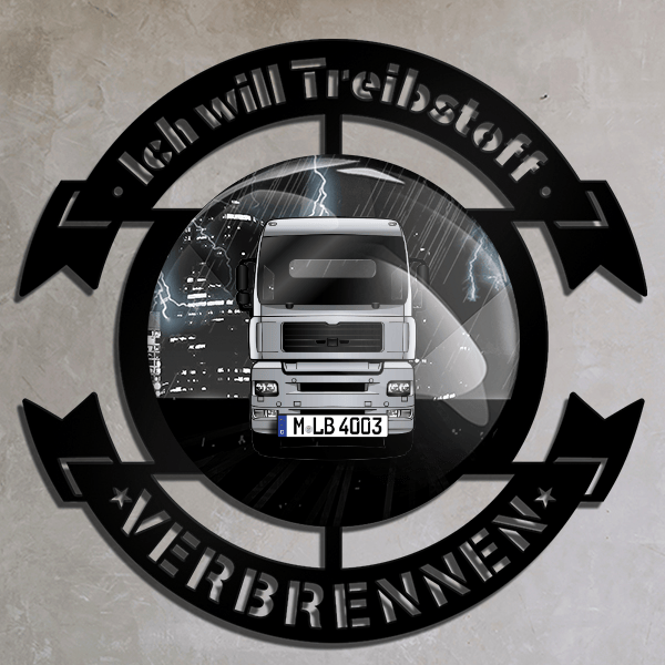 TGA 18.410 Wand Dekoration personalisiert mit deinem LKW u. Kennzeichen!