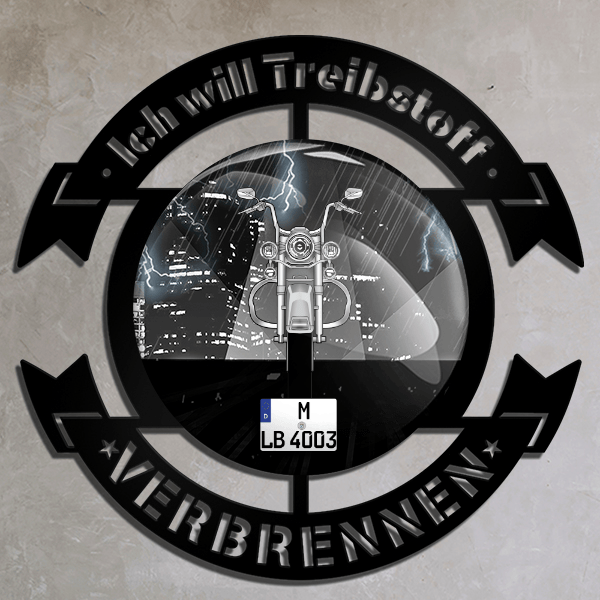 FLSTC Heritage Softail Classic Wand Dekoration personalisiert mit deinem Motorrad u. Kennzeichen!