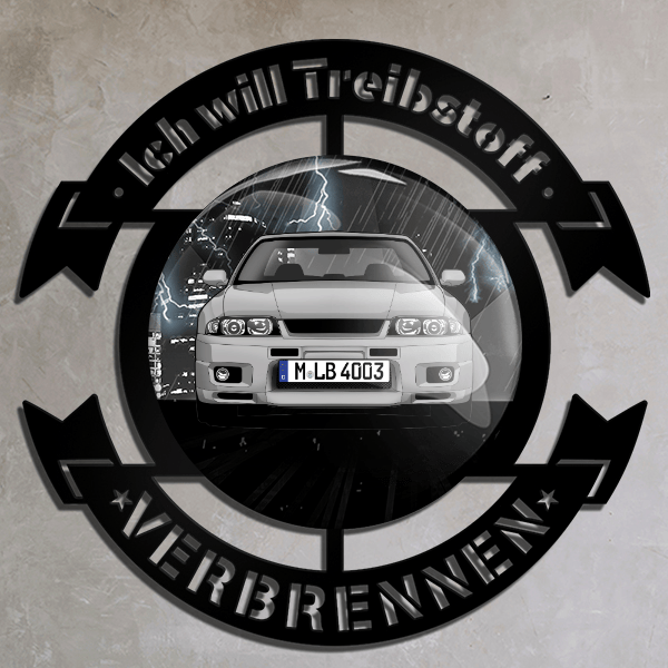 Skyline Wand Dekoration personalisiert mit deinem Auto u. Kennzeichen!