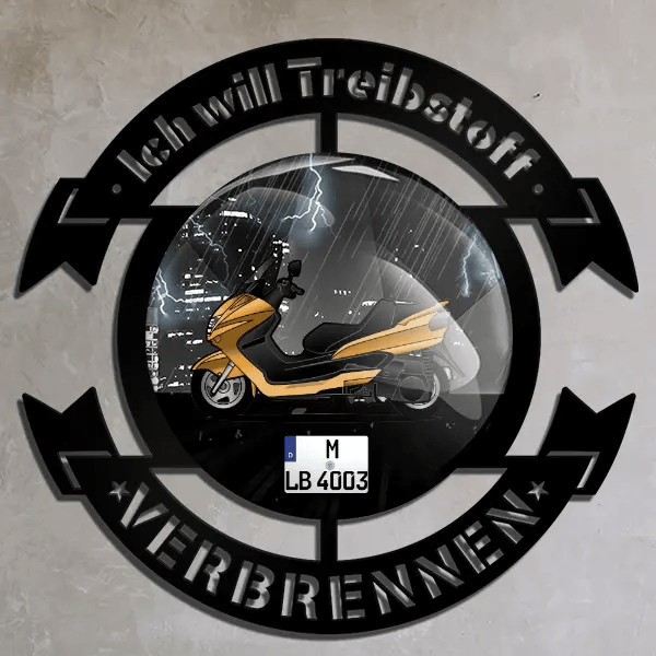 YP250 Wand Dekoration personalisiert mit deinem Motorrad u. Kennzeichen!