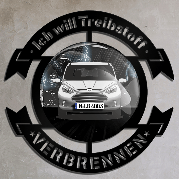 B-Max Wand Dekoration personalisiert mit deinem Auto u. Kennzeichen!