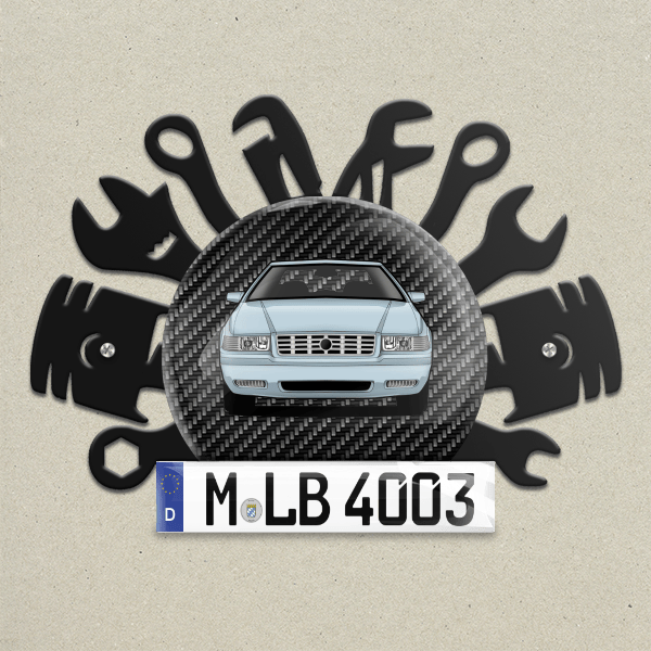 Eldorado Coupe Wand Dekoration aus Metall personalisiert mit deinem Auto u. Kennzeichen!