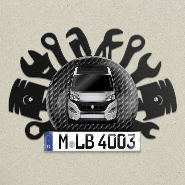 Twin Supreme 640 SGX Wand Dekoration aus Metall personalisiert mit deinem Auto u. Kennzeichen!