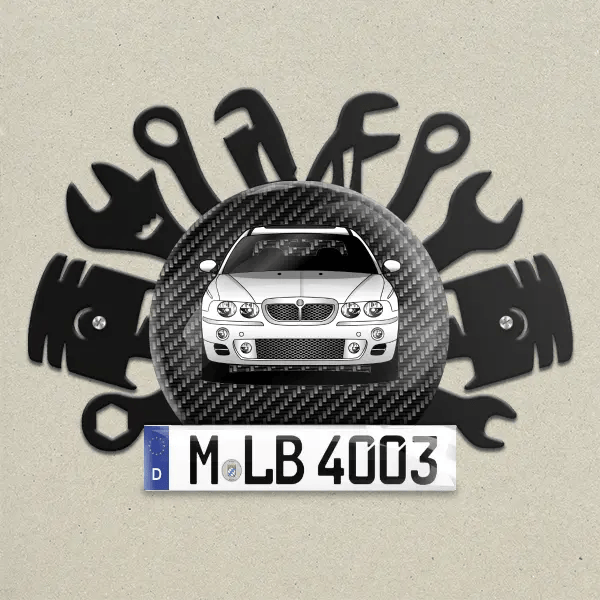 ZT-T 190 Wand Dekoration aus Metall personalisiert mit deinem Auto u. Kennzeichen!