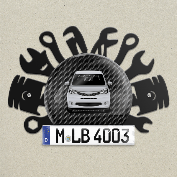 Trezia Wand Dekoration aus Metall personalisiert mit deinem Auto u. Kennzeichen!