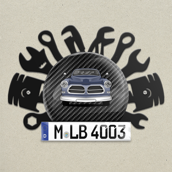 Amazon Coupe Wand Dekoration aus Metall personalisiert mit deinem Auto u. Kennzeichen!