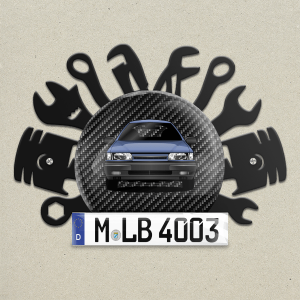 Scorpio (5-Türer) Wand Dekoration aus Metall personalisiert mit deinem Auto u. Kennzeichen!