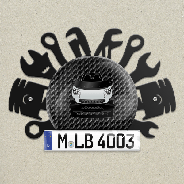 Crossblade Wand Dekoration aus Metall personalisiert mit deinem Auto u. Kennzeichen!