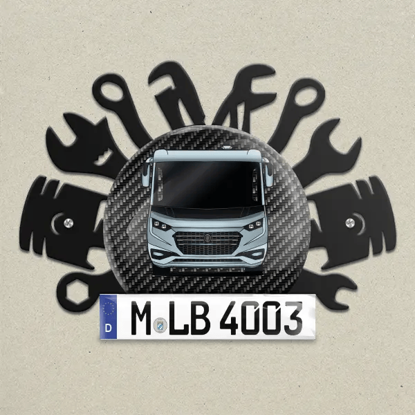 LIVE I 700 MEG Wand Dekoration aus Metall personalisiert mit deinem Wohnwagen u. Kennzeichen!