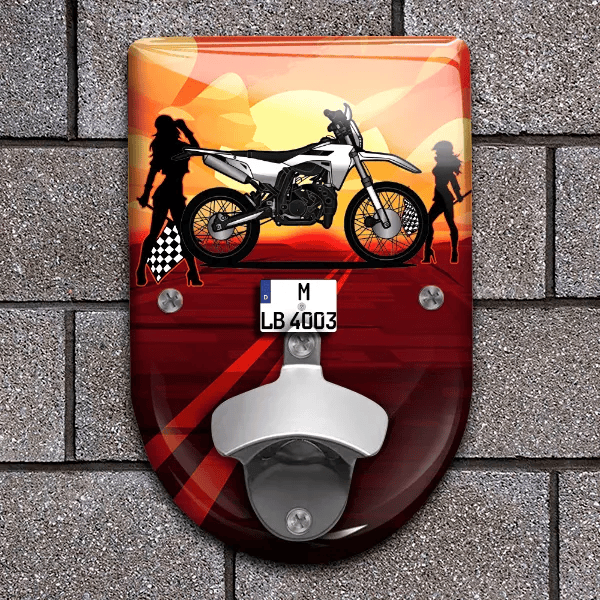 50 SE-R Factory Flaschenöffner für Wand personalisiert mit deinem Motorrad u. Kennzeichen!