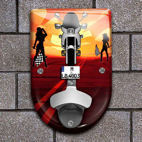 F 650 Flaschenöffner für Wand personalisiert mit deinem Motorrad u. Kennzeichen!