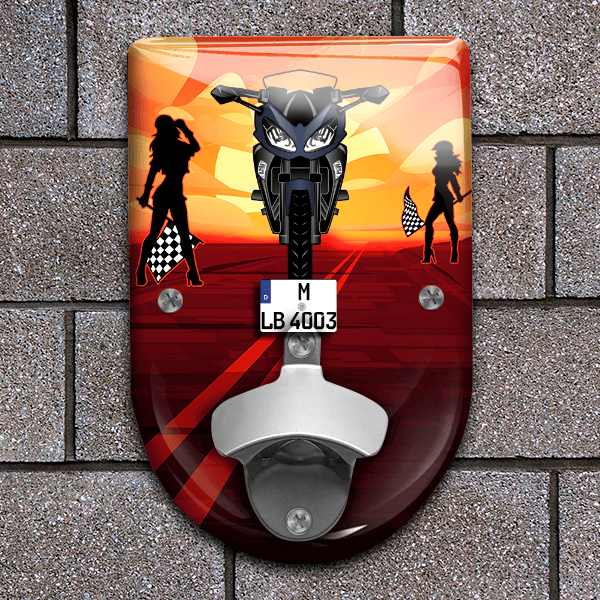 Ninja 650 Flaschenöffner für Wand personalisiert mit deinem Motorrad u. Kennzeichen!