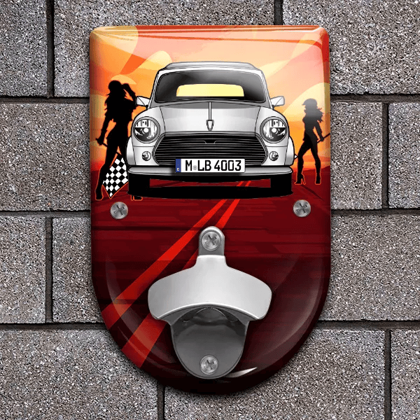 British Open Classic Flaschenöffner für Wand personalisiert mit deinem Auto u. Kennzeichen!