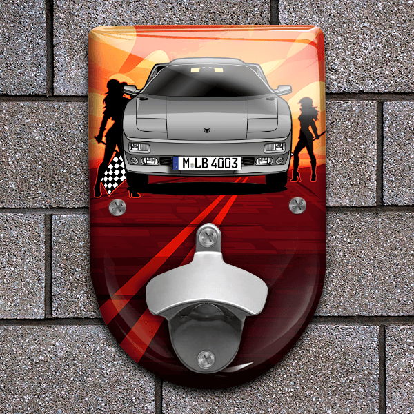 Diablo Coupe Flaschenöffner für Wand personalisiert mit deinem Auto u. Kennzeichen!