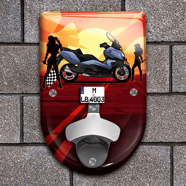 C 650 GT Flaschenöffner für Wand personalisiert mit deinem Motorrad u. Kennzeichen!