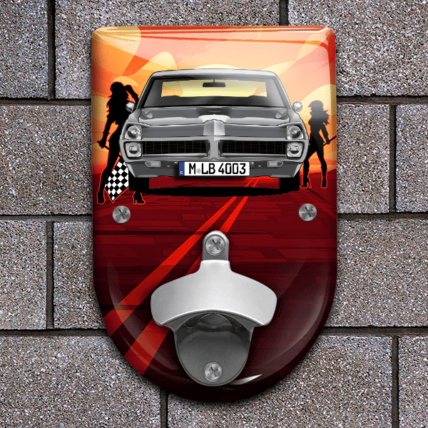 Catalina Flaschenöffner für Wand personalisiert mit deinem Auto u. Kennzeichen!