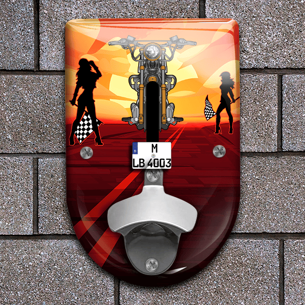 XV1100 Flaschenöffner für Wand personalisiert mit deinem Motorrad u. Kennzeichen!