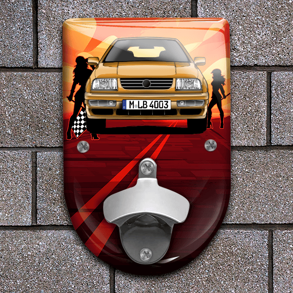 Vento Flaschenöffner für Wand personalisiert mit deinem Auto u. Kennzeichen!