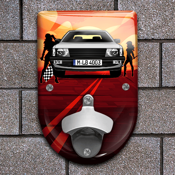 100 Flaschenöffner für Wand personalisiert mit deinem Auto u. Kennzeichen!
