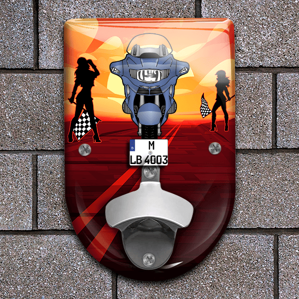 R 1150 RT Flaschenöffner für Wand personalisiert mit deinem Motorrad u. Kennzeichen!