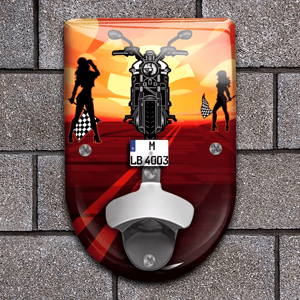 XSR700 Flaschenöffner für Wand personalisiert mit deinem Motorrad u. Kennzeichen!
