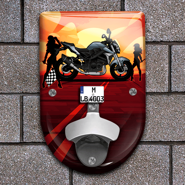 GSR 750 Flaschenöffner für Wand personalisiert mit deinem Motorrad u. Kennzeichen!
