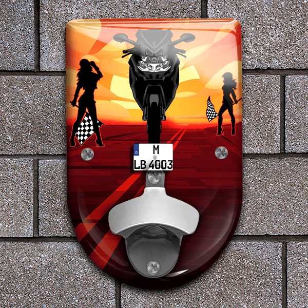 K 1300 S Flaschenöffner für Wand personalisiert mit deinem Motorrad u. Kennzeichen!