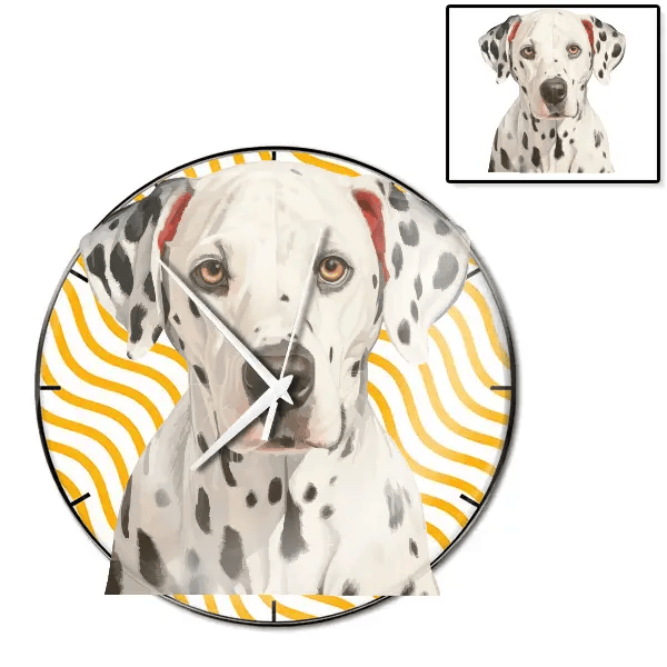 Dalmatian Wanduhr personalisiert mit genau deinem Haustier!