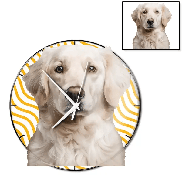 Labrador Wanduhr personalisiert mit genau deinem Haustier!