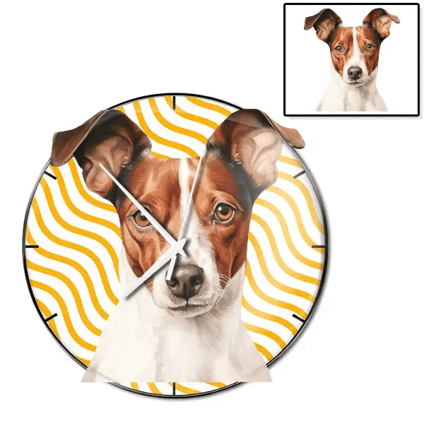 Rat Terrier Wanduhr personalisiert mit genau deinem Haustier!