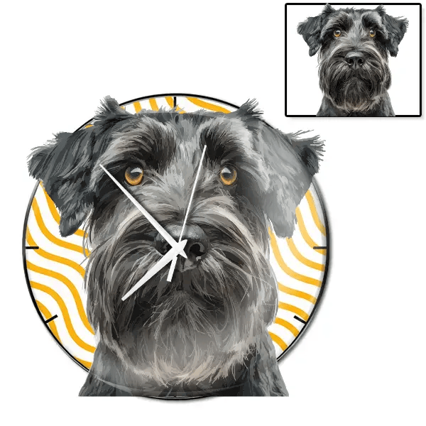 Cesky Terrier Wanduhr personalisiert mit genau deinem Haustier!