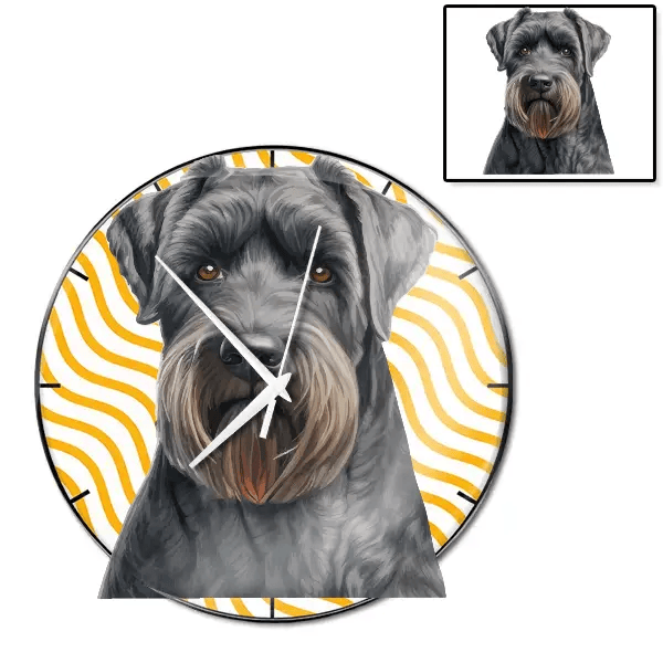 Kerry Blue Terrier Wanduhr personalisiert mit genau deinem Haustier!