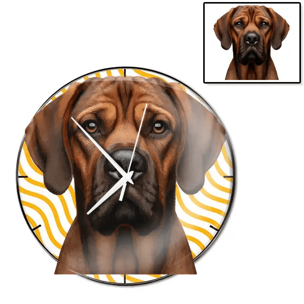 Broholmer Wanduhr personalisiert mit genau deinem Haustier!