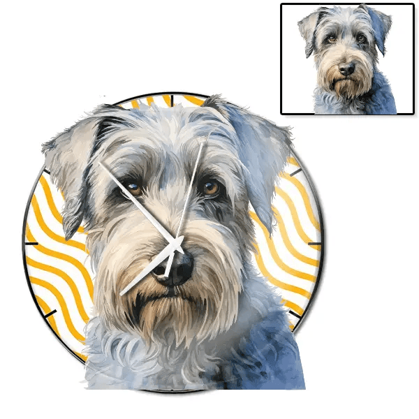 Glen of Imaal Terrier Wanduhr personalisiert mit genau deinem Haustier!