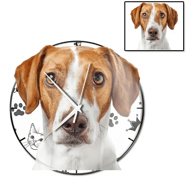 Istrian Shorthaired Hound Wanduhr personalisiert mit genau deinem Haustier!