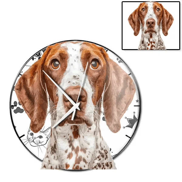 German Hound Wanduhr personalisiert mit genau deinem Haustier!