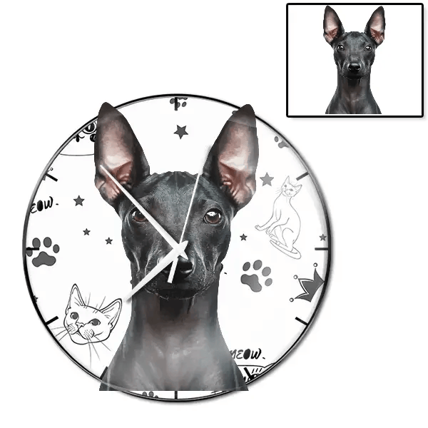 Xoloitzcuintle Wanduhr personalisiert mit genau deinem Haustier!