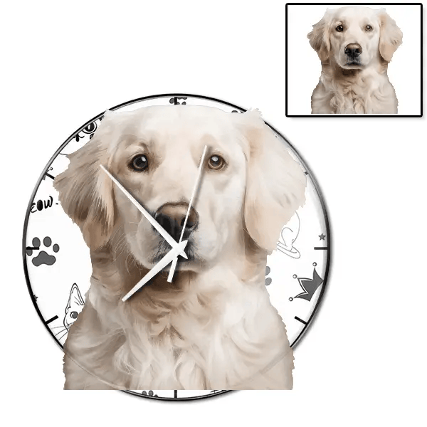 Labrador Wanduhr personalisiert mit genau deinem Haustier!