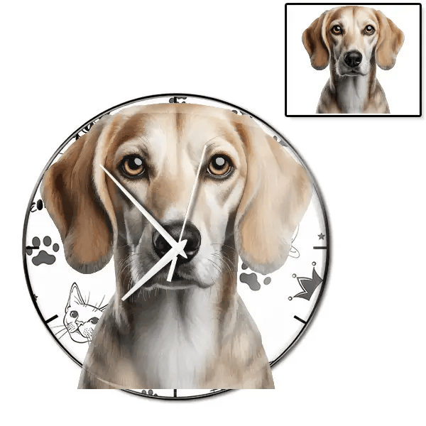 Slovak Hound Wanduhr personalisiert mit genau deinem Haustier!