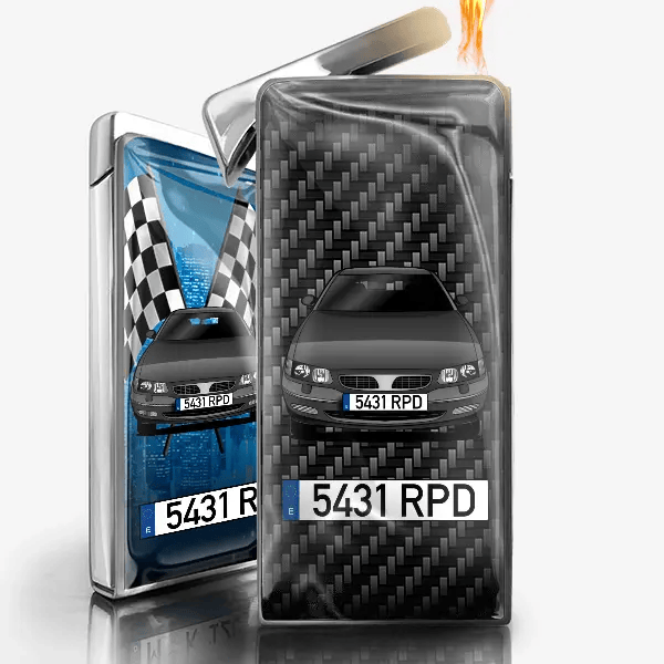 Safrane Gas de mechero personalizado con auto y matrícula!