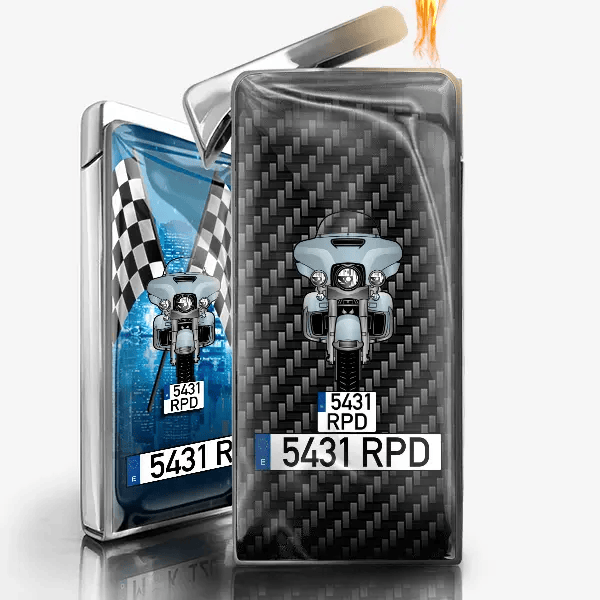 Electra Glide Gas de mechero personalizado con auto y matrícula!