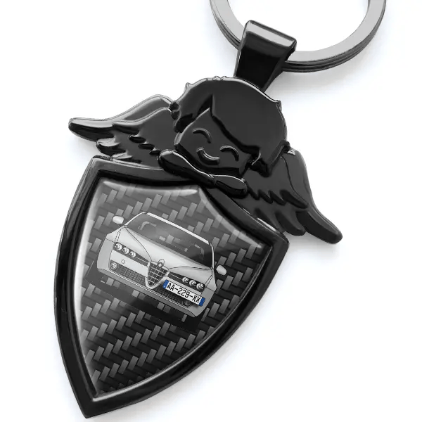 160Porte-clés ange gardien avec Voiture