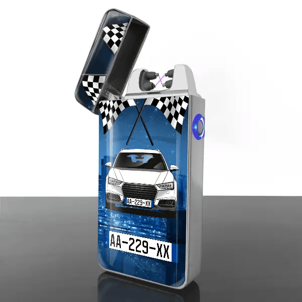 A4 Avant briquets electriques personnalisé avec voiture et plaque d'immatriculation !