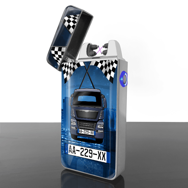 TGX 18.460 briquets electriques personnalisé avec voiture et plaque d'immatriculation !