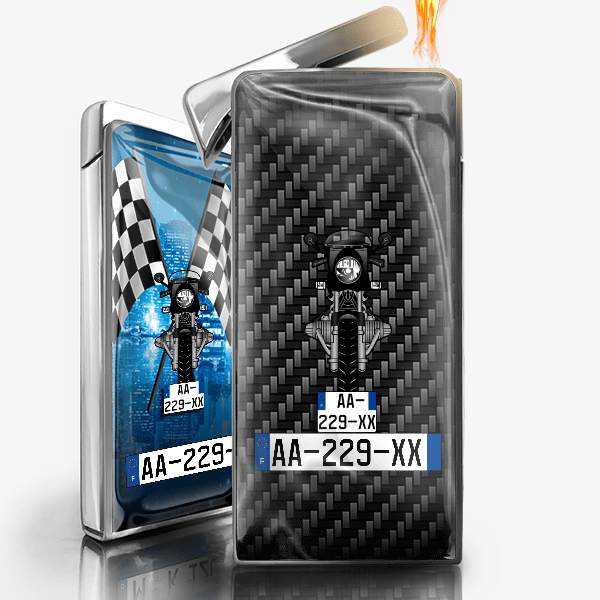 R 100 S gaz briquet personnalisé avec voiture et plaque d'immatriculation !