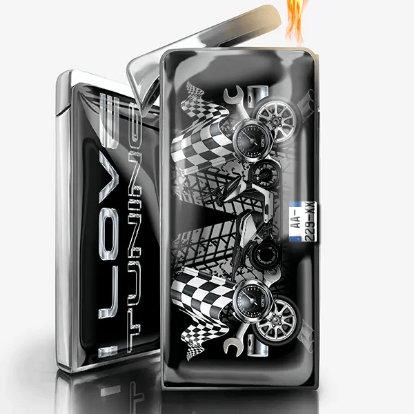 CPX Explorer gaz briquet personnalisé avec voiture et plaque d'immatriculation !