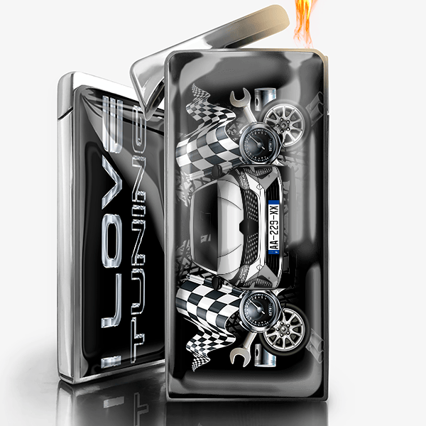 Clio gaz briquet personnalisé avec voiture et plaque d'immatriculation !