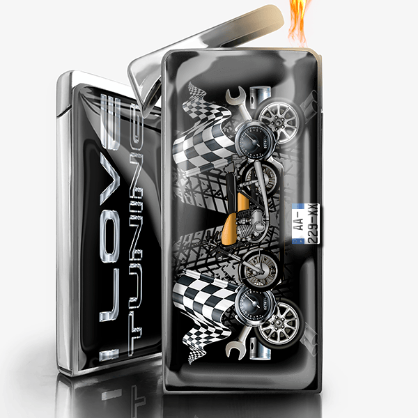 TX750 gaz briquet personnalisé avec voiture et plaque d'immatriculation !